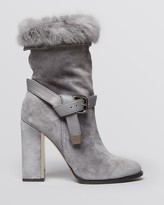 Thumbnail for your product : Le Silla Pointed Toe High Heel Fur Platform Boots