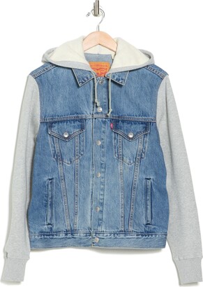 希少完売XS LEVI’S MA-1 HYBRID TRUCKER JACKET Hybrid Hoodie Trucker Jacket (big & Tall) - Blue | Levi's® GB