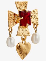 Thumbnail for your product : MONDO MONDO Gold-Plated Cardinal Pearl Drop Earrings