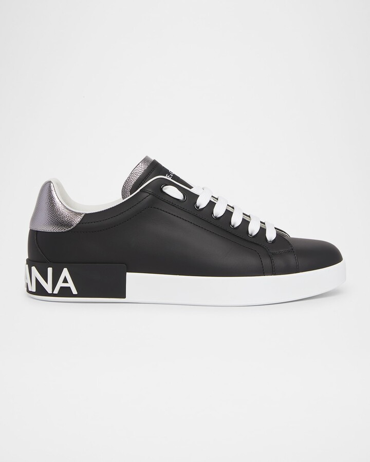 Dolce & Gabbana Men's Calfskin Portofino Low-Top Sneakers
