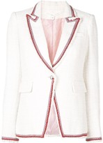 Thumbnail for your product : Veronica Beard Pattered Trim Blazer