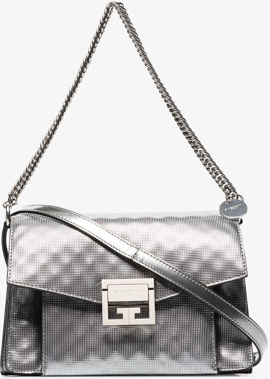 Givenchy Silver GV3 Small Leather Shoulder Bag ShopStyle