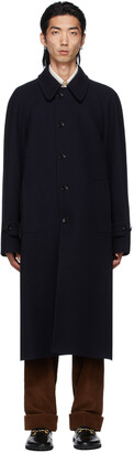 Gucci Navy Wool Loden Coat