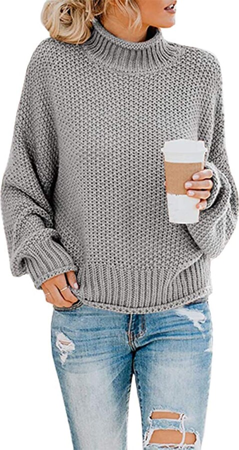 Grey Chunky Knit Sweater | Shop The 