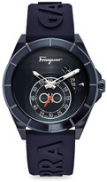 Thumbnail for your product : Ferragamo Urban Stainless Steel & Embossed Rubber Strap