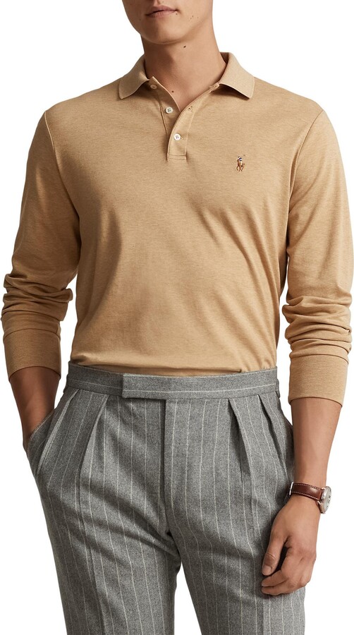 Polo Ralph Lauren Long Sleeve Pima Cotton Polo - ShopStyle