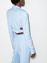 Thumbnail for your product : Danielle Guizio Cropped Cutout Blazer Jacket