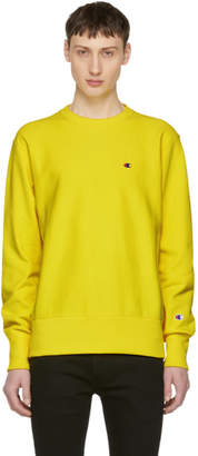 Champion Reverse Weave Yellow Crewneck Sweater