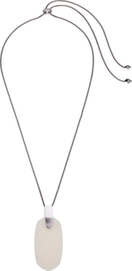 Kendra Scott Inez Necklace Rhodium/White Mother-of-Pearl One Size