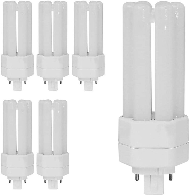 18-Watt Equivalent PL TriTube CFLNI 4-Pin Plug-In GX24Q-2 Base CFL Replacement LED Light Bulb, Soft White 2700K (6-Pack)