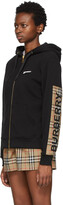 Thumbnail for your product : Burberry Black Oversized Aubree Zip-Up Hoodie
