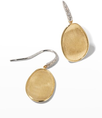 Marco Bicego Lunaria 18K Gold Drop Earrings with Diamonds