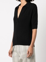 Thumbnail for your product : KHAITE Jo shortsleeved cashmere polo top