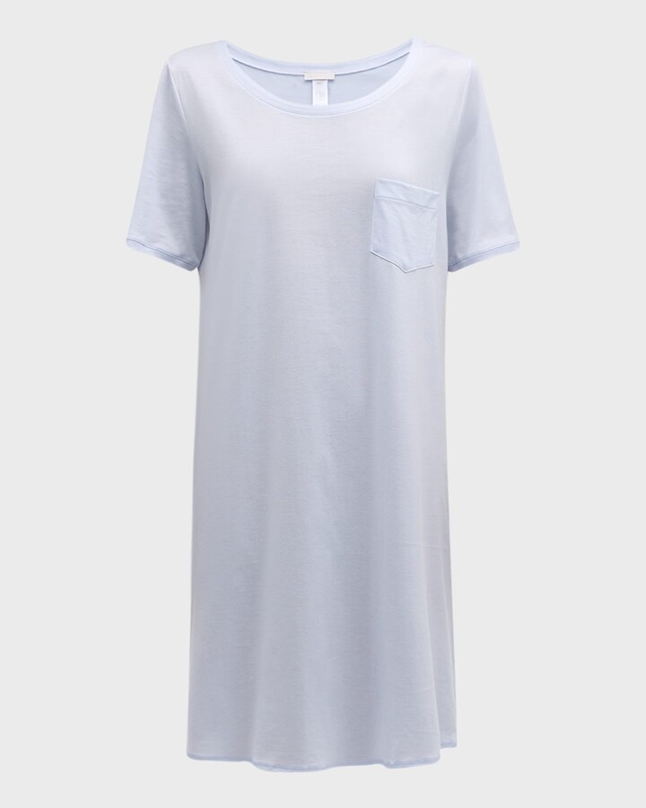 Hanro Cotton Deluxe Short-Sleeve Big Sleepshirt