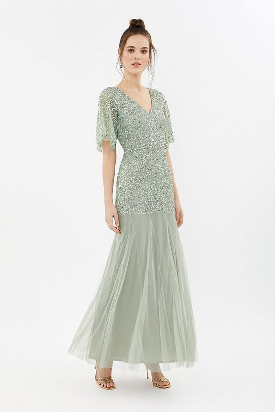 coast green maxi dress