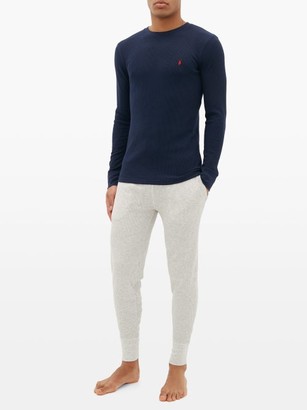 Polo Ralph Lauren Logo-embroidered Cotton-blend Long-sleeved T-shirt - Navy