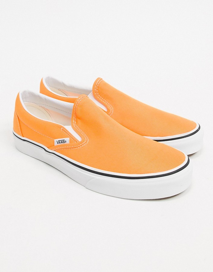 Vans Classic Slip-On sneakers in neon orange - ShopStyle