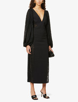 Thumbnail for your product : Camilla And Marc Danica floral lace-embroidered stretch-jersey midi dress