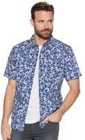 Thumbnail for your product : M&Co Blue flower print short sleeve shirt