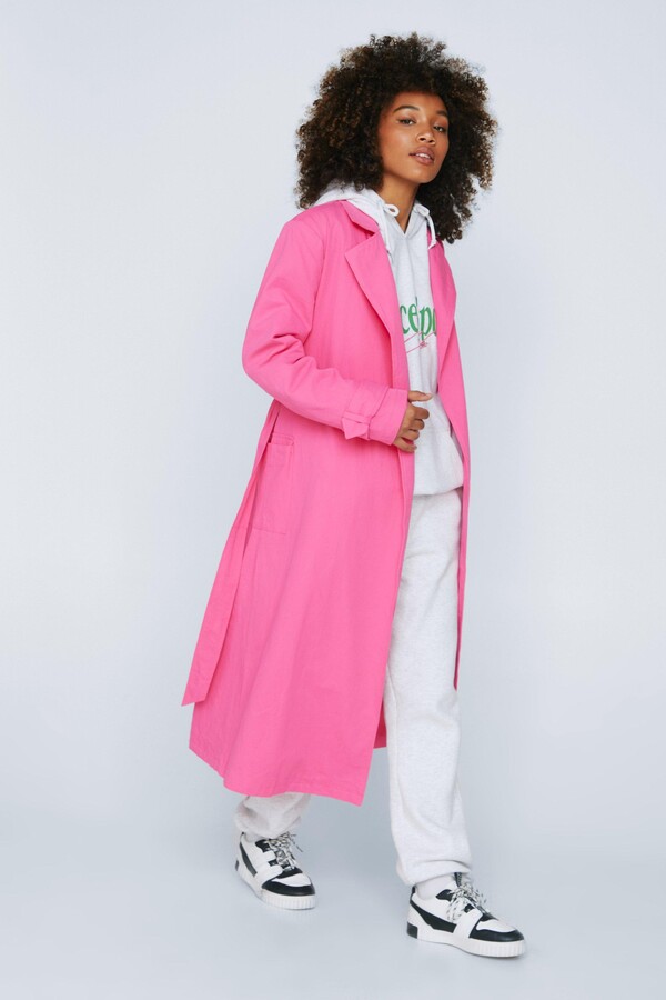 hot pink wool coat