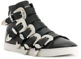 Thumbnail for your product : DSQUARED2 western buckle hi-top sneakers