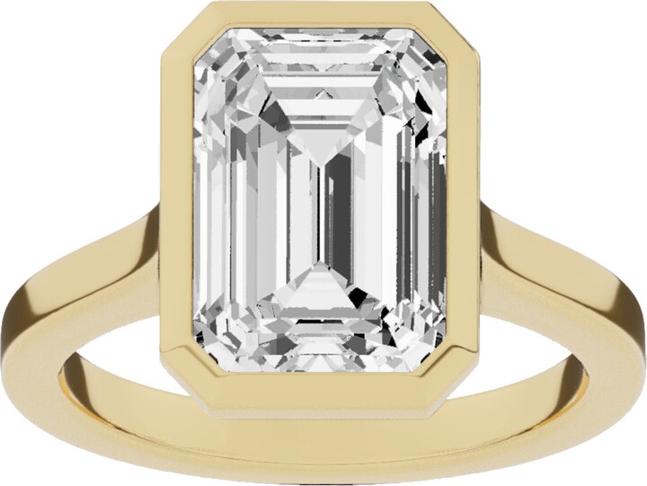 Jennifer Fisher 18K Gold Emerald Cut Lab Created Diamond Solitaire Ring - 6.0 ctw