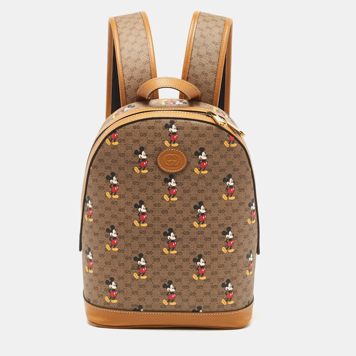 Gucci x Disney Tan/Beige Micro GG Supreme Canvas Small Mickey Backpack -  ShopStyle