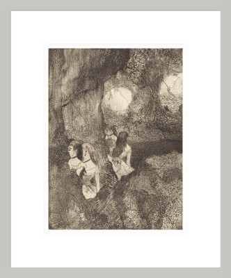 Red Barrel Studio Dancers in the Wings (Danseuses dans la coulisse) by Edgar Degas -Framed Giclee Print