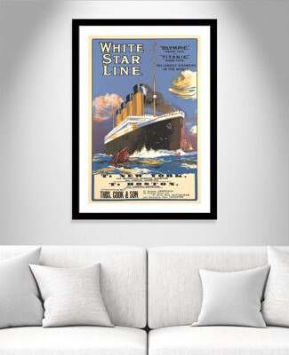 Red Barrel Studio Brickhill Titanic' Framed Vintage Advertisement