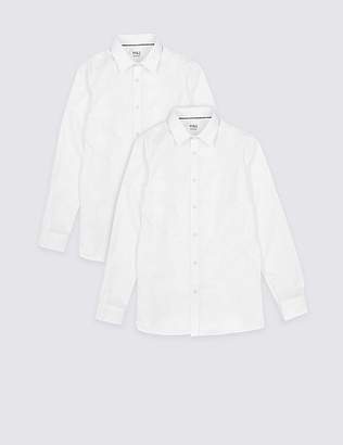 Marks and Spencer 2 Pack Boys' Slim Fit Non-Iron Shirts