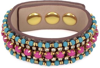 Juicy Couture Beaded Leather Snake Wrap Bracelet