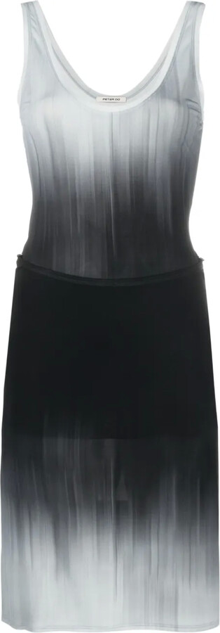 Peter Do Faded-Effect Detachable-Panel Dress