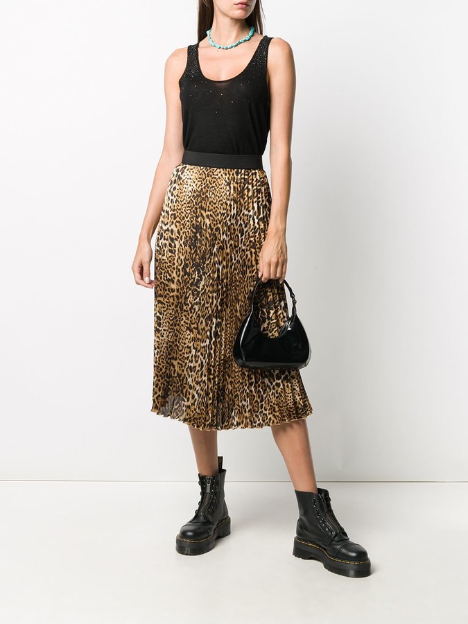 Zadig & Voltaire Joyce leopard-print pleated skirt - ShopStyle