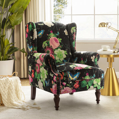 Lark Manor Anndi Upholstered Wingback Accent Chair