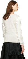 Thumbnail for your product : Comme des Garcons Off-White Wool & Satin Sweater