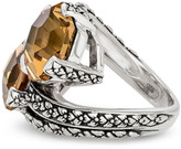 Thumbnail for your product : Stephen Dweck Faceted Champagne Quartz Etched Bypass Ring, Size 7