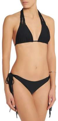 Mikoh Macrame-trimmed Triangle Bikini Top