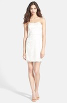 Thumbnail for your product : Aidan Mattox Aidan by Strapless Lace Dress