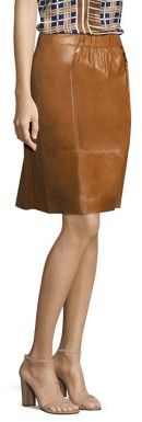 Lafayette 148 New York Noellene Lacquered Leather Skirt