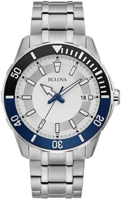 Bulova Stainless Steel Sports Bracelet Watch