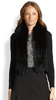 Thumbnail for your product : Diane von Furstenberg Fur-Trimmed Cropped Cardigan
