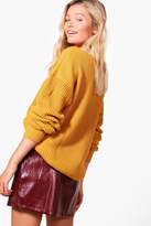 Thumbnail for your product : boohoo Oversized V Neck Sweater