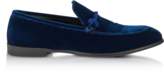 Thumbnail for your product : Jimmy Choo Marti Navy Blue Velvet Loafer