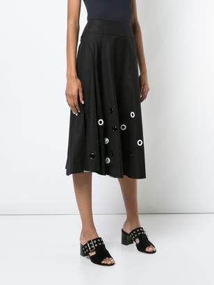 Derek Lam Embroidered Flare Skirt