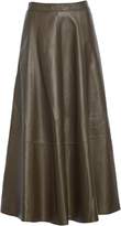 Thumbnail for your product : Co Lambskin Leather Midi Skirt