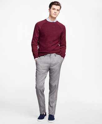 Brooks Brothers Slim-Fit Crowsfoot Cotton Dobby Trousers