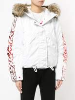 Thumbnail for your product : Kru fur hooded bomber jacket
