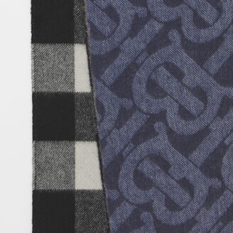 Burberry Reversible Check and Monogram Cashmere Scarf