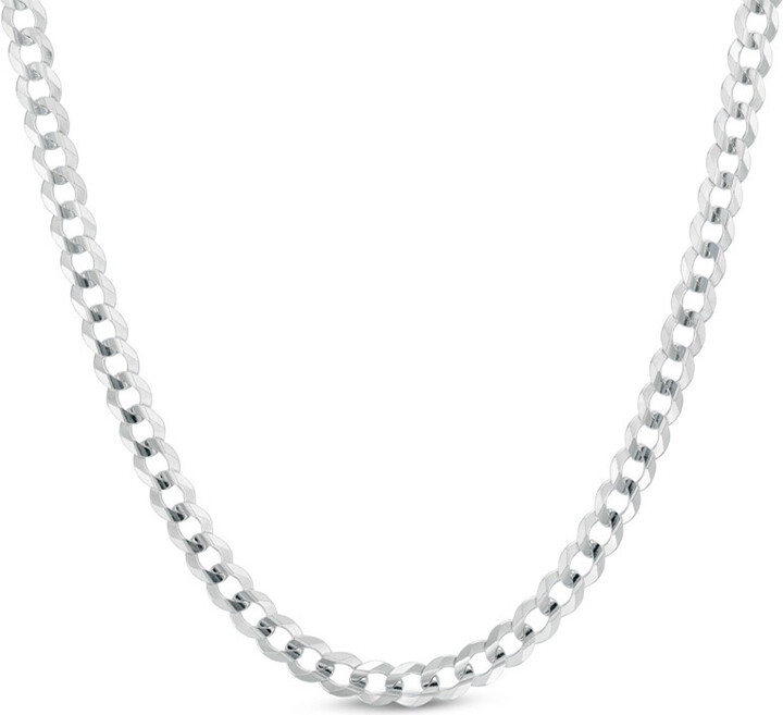 Men's Diamond Link 24 Necklace (2 Ct. t.w.) in 10K Gold (also in Black Diamond) - White Gold