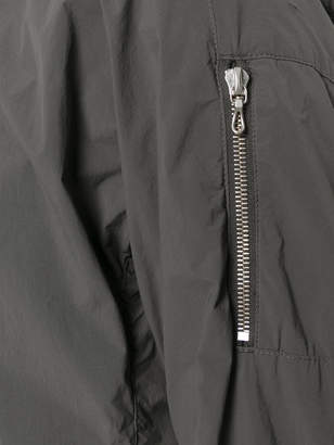 Attachment collarless zip jacket